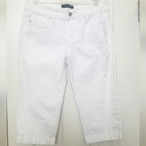 WHBM White Denim Capris